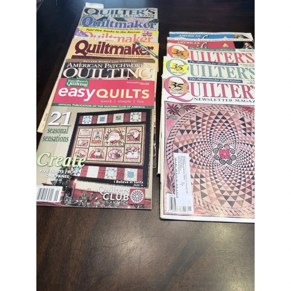 Lot of 26 Quilting Magazines Quiltmakee Quilters Newsletter 1984-2009